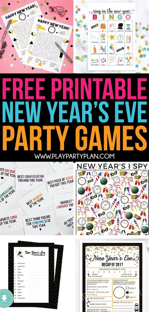 New Year S Eve Games Printable